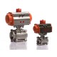 DN25 ISO standard double acting stainless steel pneumatic actuator ball valve