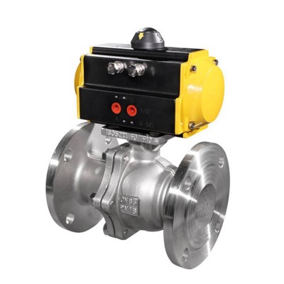 COVNA DN150 6 inch 2 Way Flanged Air Operated Spring Return Steam Control Pneumatic Ball Valve